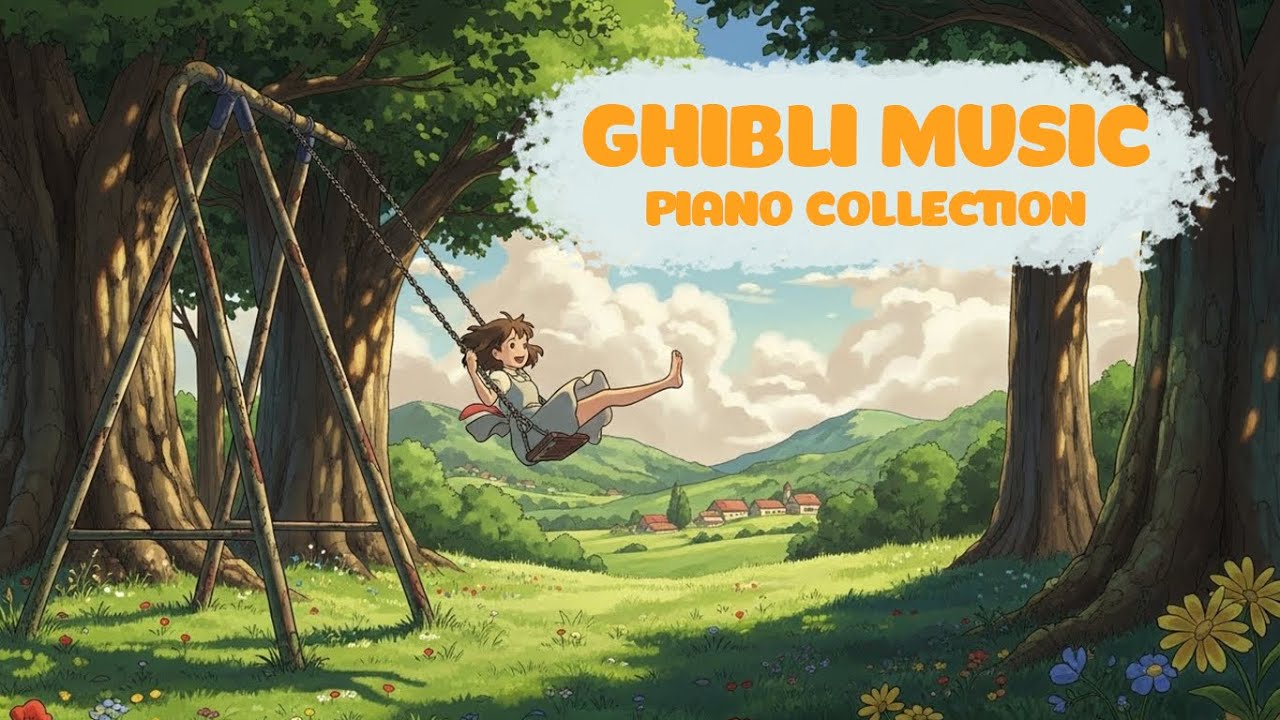 🎹🪟🍃 Windows left open | peaceful Ghibli piano for calm focus 📚✨