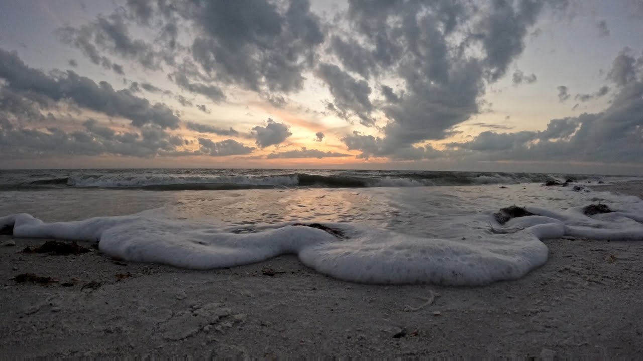 Beautiful sunset time lapse at Fort Myers Beach, Florida