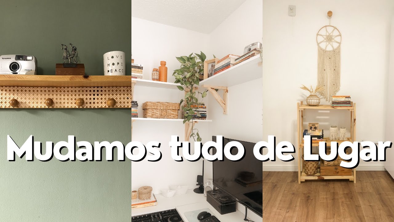 MUDAMOS TUDO DE LUGAR | O QUARTO  FICOU BEM MAIOR #quartodecorado  #redecorando #homeoffice