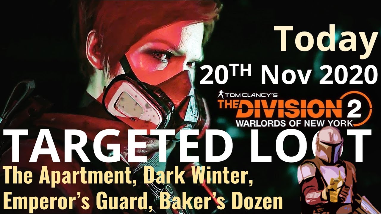 THE DIVISION 2 | NEW TARGETED LOOT TODAY | NOVEMBER 20 | *THE APARTMENT*
