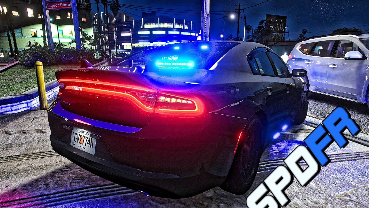GTA 5 LSPDFR | Южный Фултон, полиция, патрулирование, Slicktop Charger Gang Unit | Пятничная ночн...