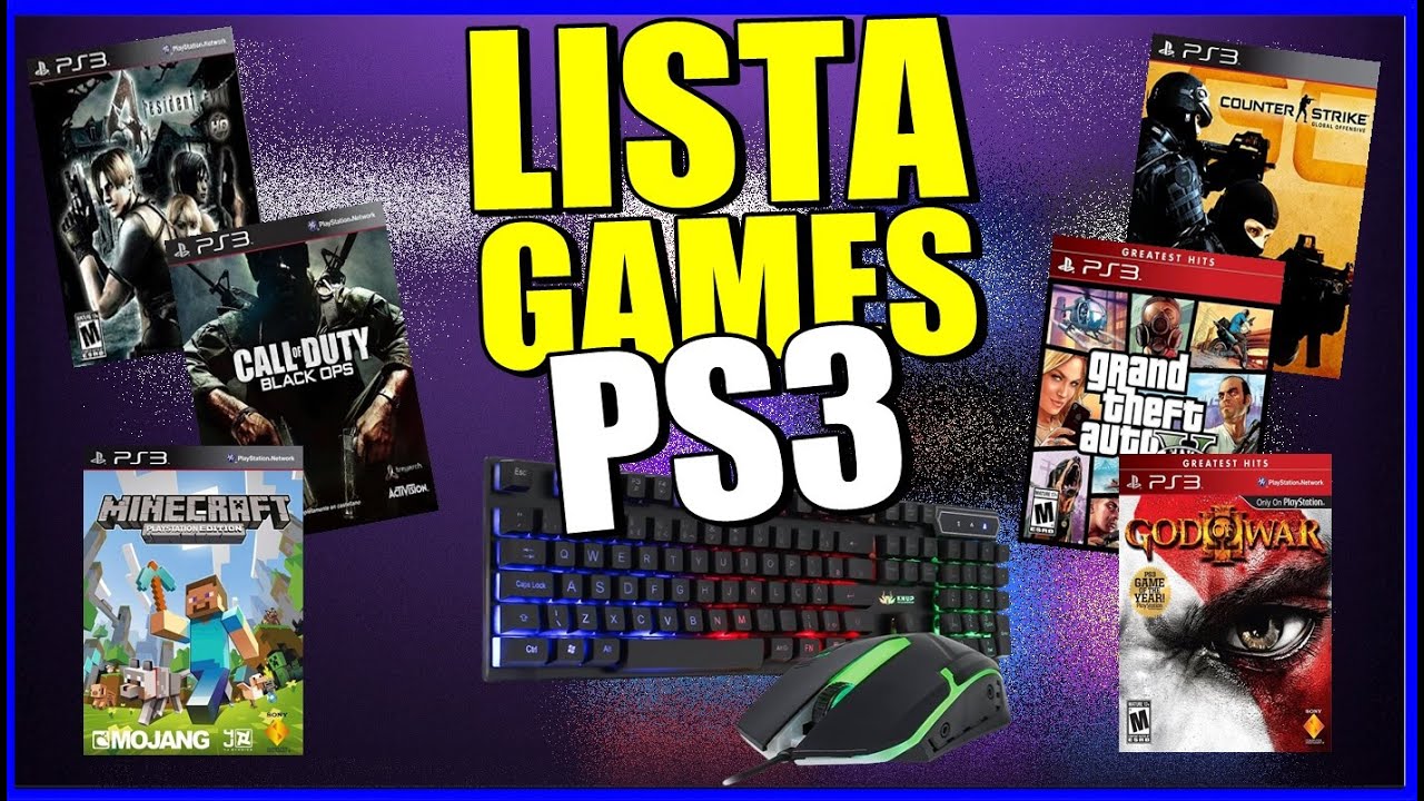 LISTA DE GAMES PS3 COMPATÍVEIS JOGAR TECLADO E MOUSE | 3 FORMAS CONECTAR TECLADO E MOUSE PS3