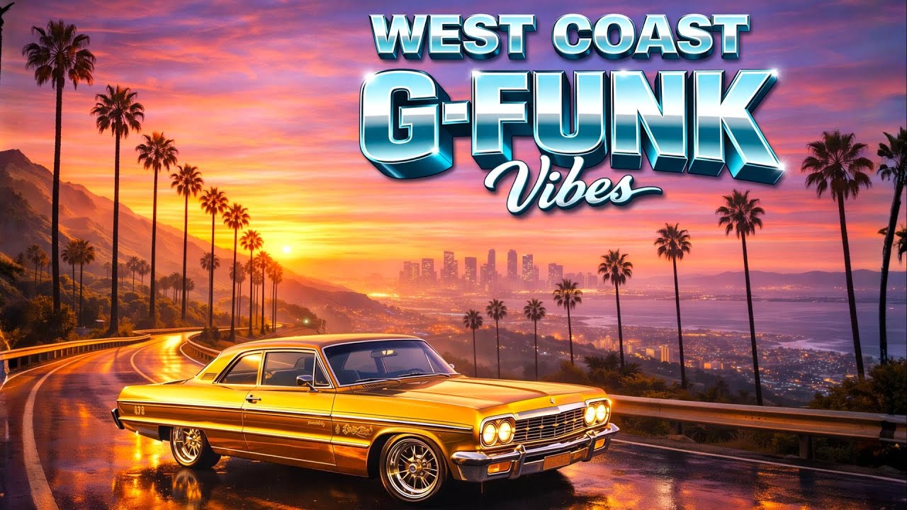 🌴 West Coast G-Funk Vibes 🌅 Golden Hour Lowrider Cruise | Snoop Dogg, Nate Dogg & Warren G Inspired