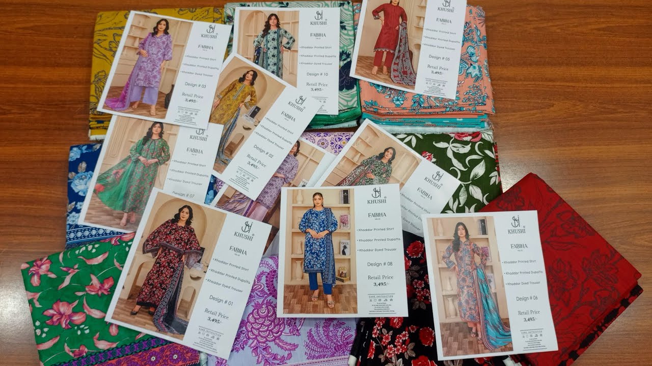 New Brand Distribution Albarka fabrics | Fabeeha by khushi khaddar 3piece collection 2025