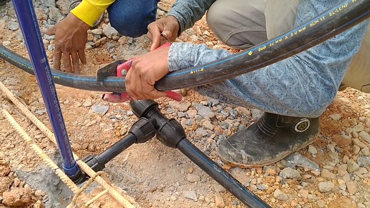 Pemasangan Pipa HDPE sambungan AIR