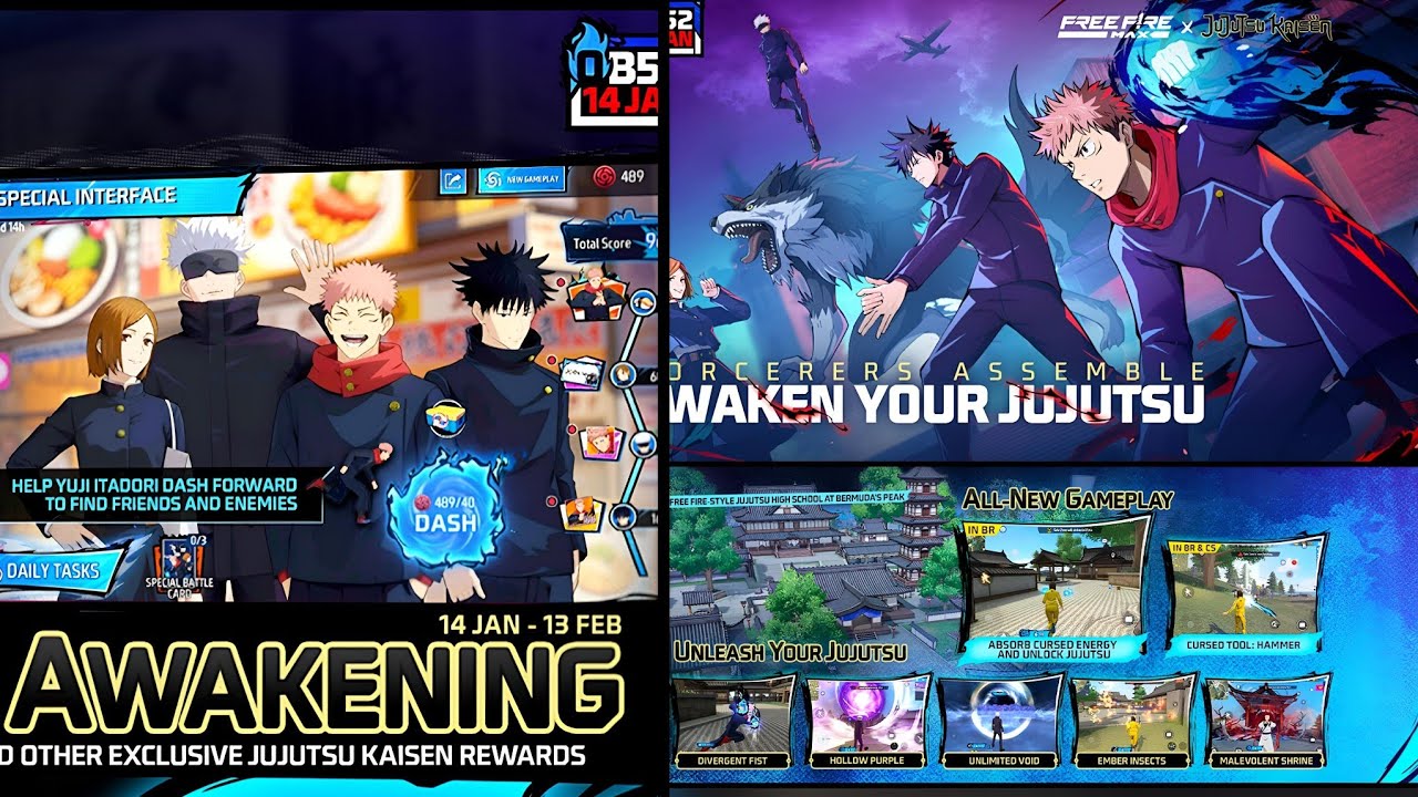 Free Fire X Jujutsu Kaisen , New event 16/jan/2026