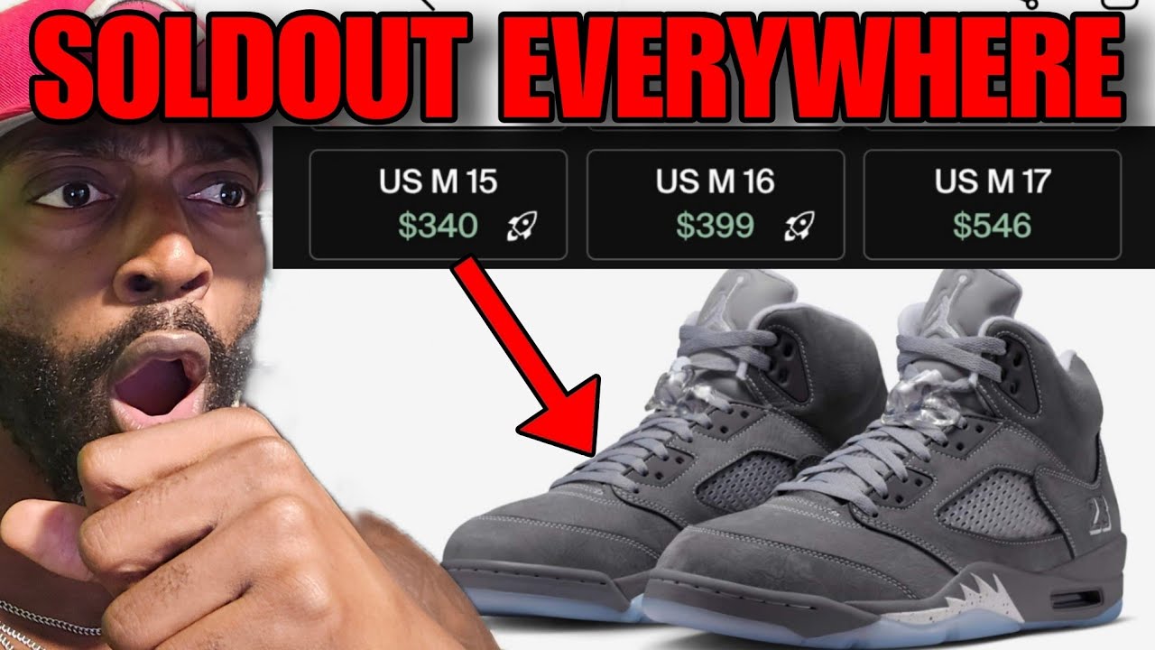 WTF!! The Jordan 5 Wolf Grey Soldout Everywhere & Is Reselling For $550!!