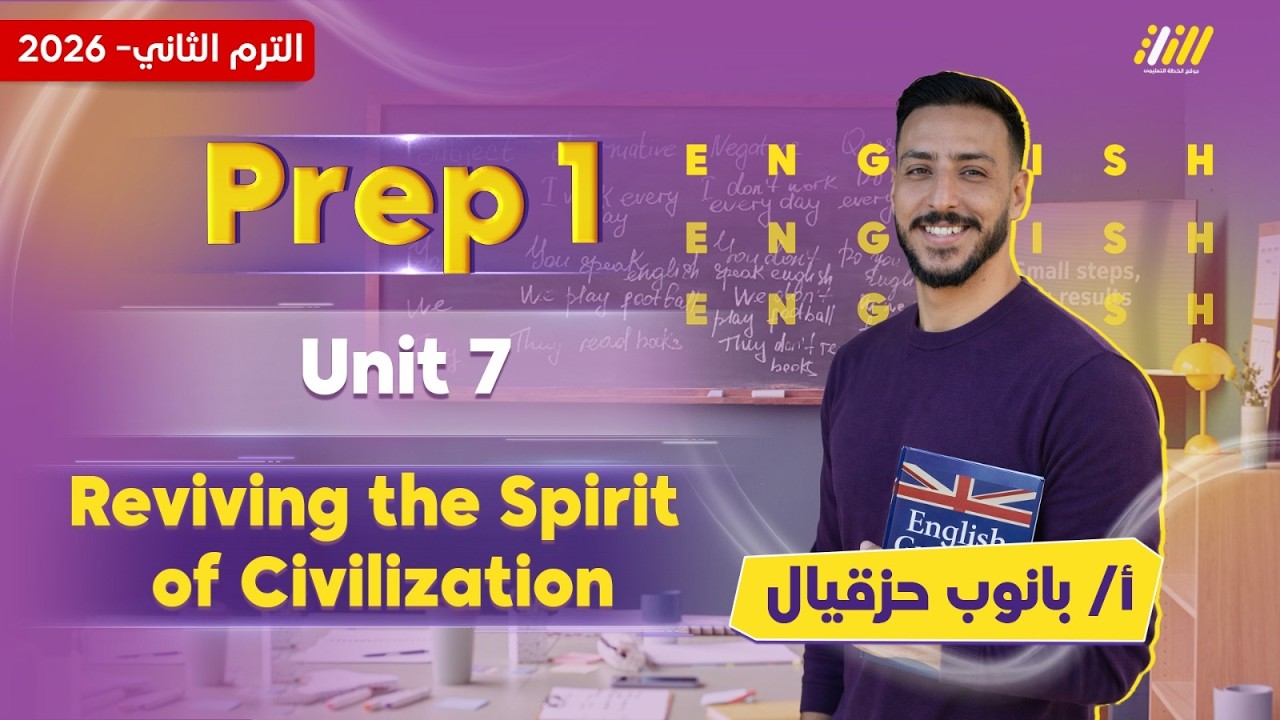 انجليزي اولى اعدادي الترم الثاني 2026 | شرح الوحده السابعه انجليزي اولي اعدادي | مستر ابانوب حزقيال