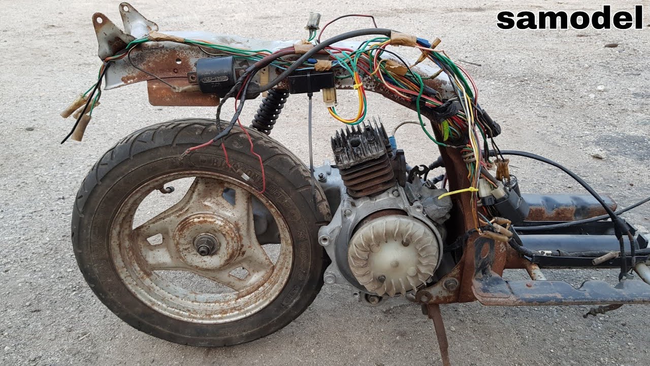 Honda Tact AB07 #7 подключение проводки чтобы была искра