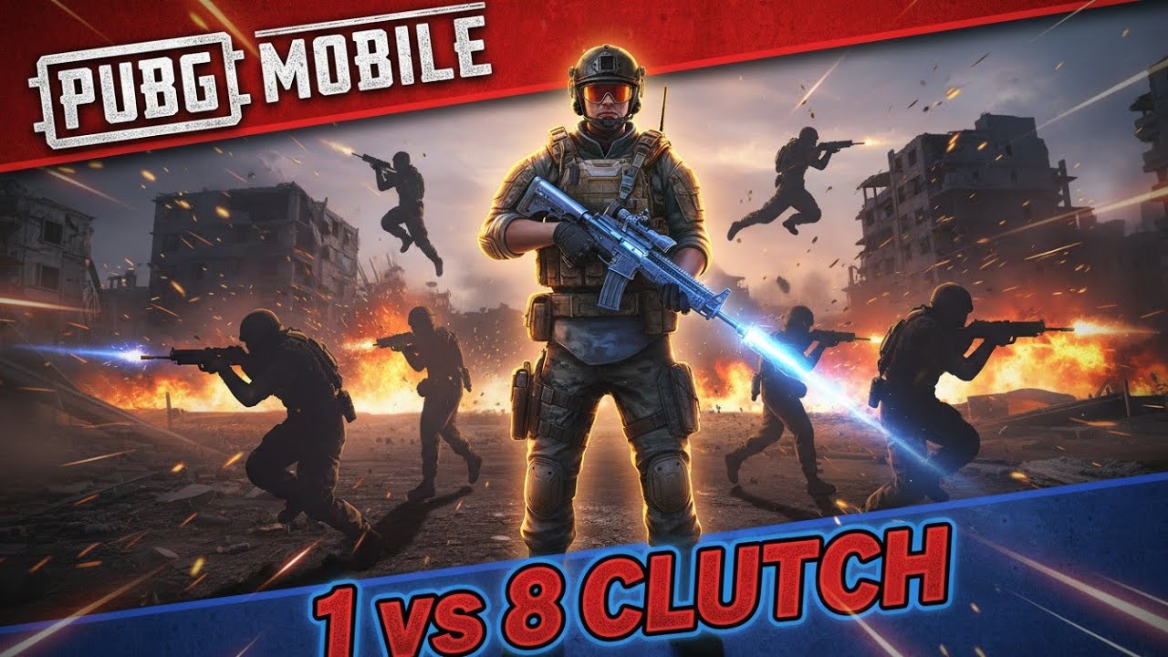 1 vs 8 & chicken/ PUBG video / villageboypubg 