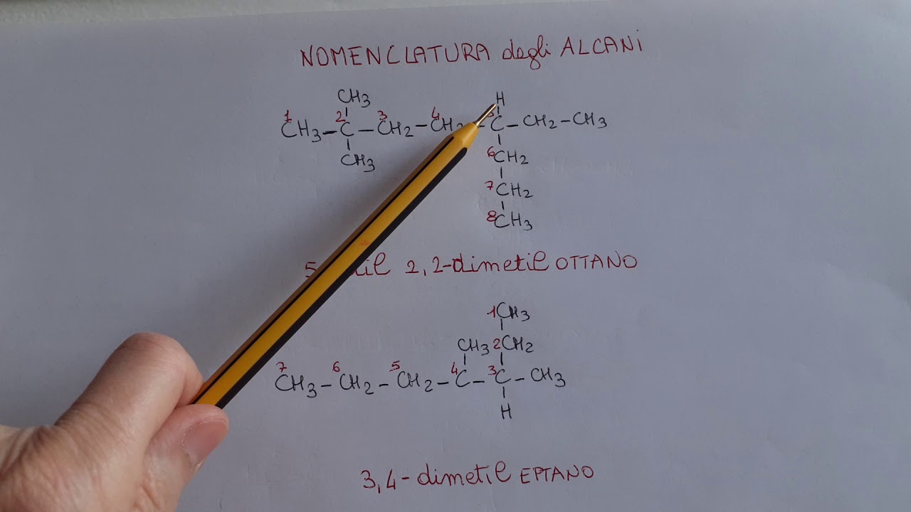 Nomenclatura degli alcani