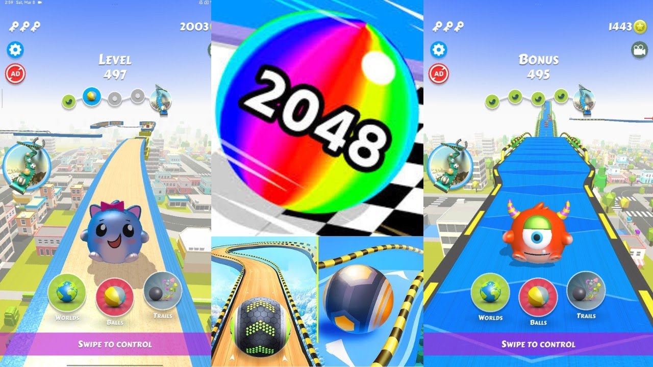 Going Balls vs Action Balls vs Ball Run 2048 #ballgamezone #cutiepie22yt #actionballs #ballrun2048