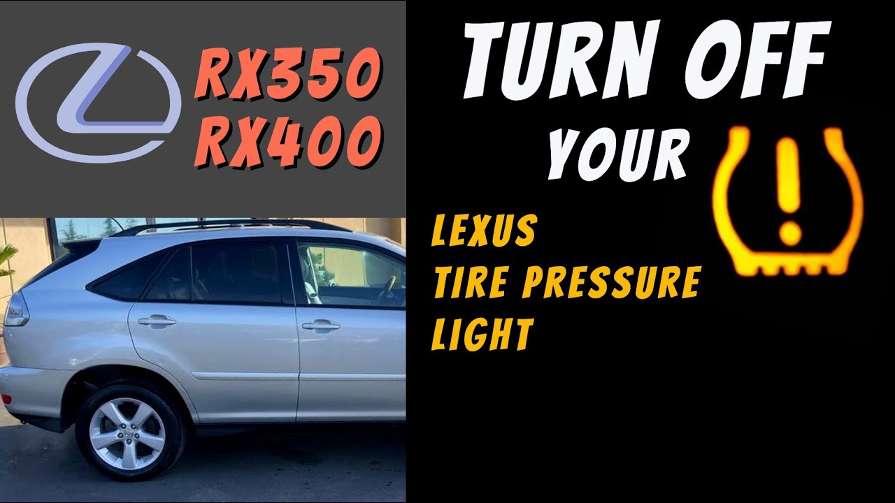 Lexus Tire Pressure Light-QUICK FIX! RX350 400-Reset or Turn Off? Plus Spare! TPMS Display Sensor