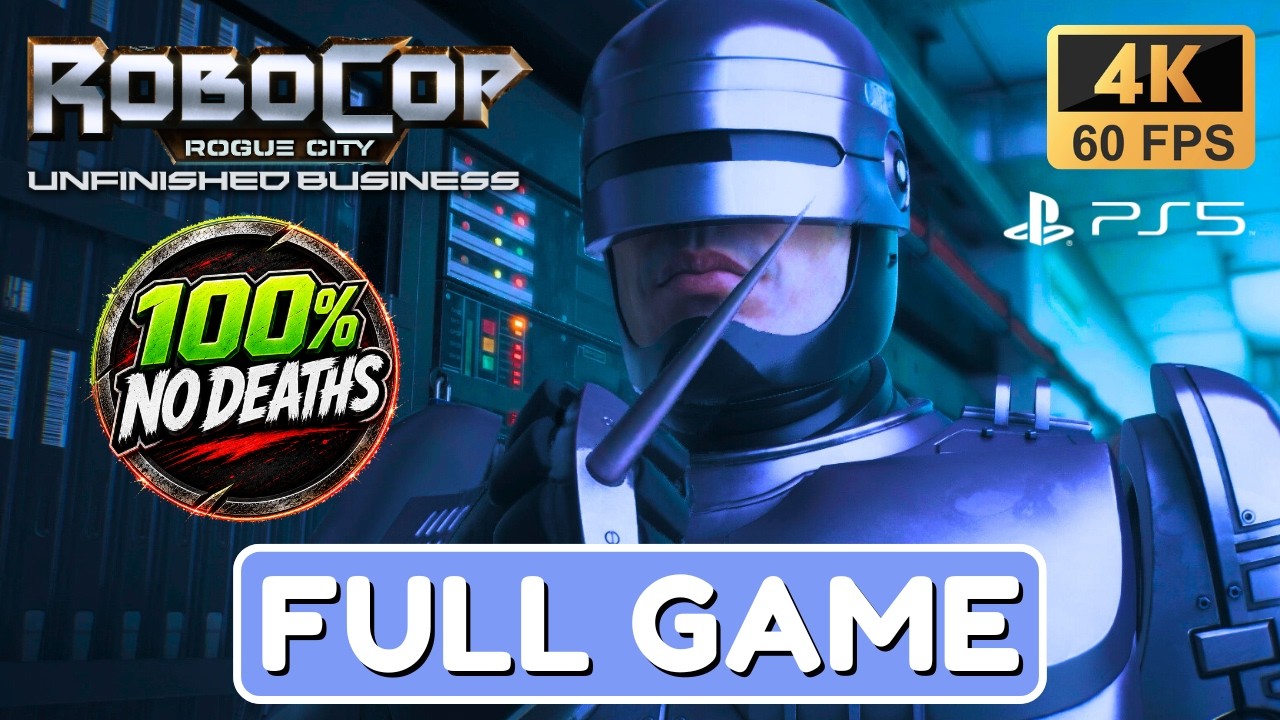 ROBOCOP ROGUE CITY UNFINISHED BUSINESS Gameplay Walkthrough FULL GAME 100% [4K 60FPS] No Commentary