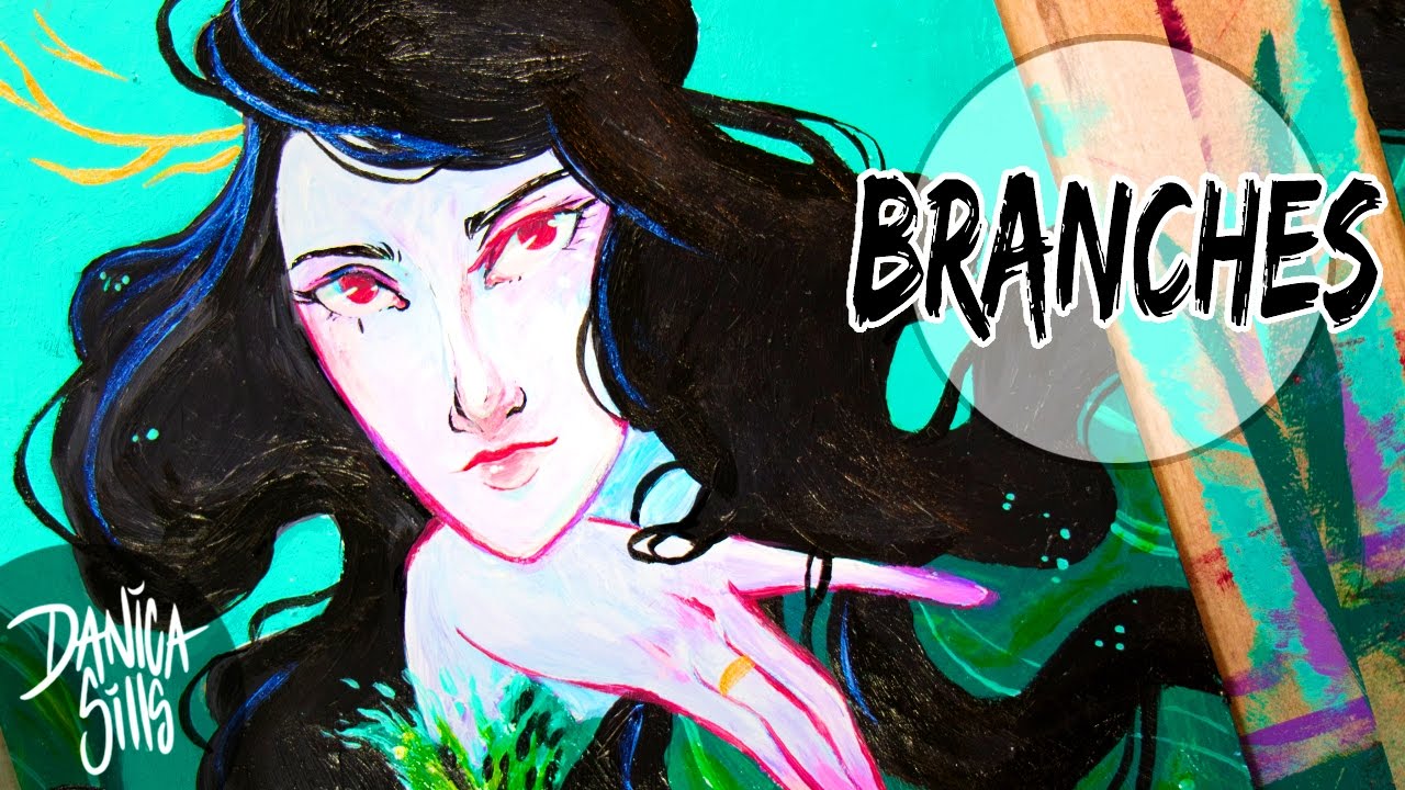 Acrylic Speedpaint ♦ Branches ♦ Trying out New Mediums