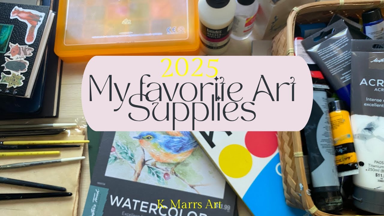 My Favorite Art Supplies in 2025 | Fantasy Artist | Gouache & Acrylic