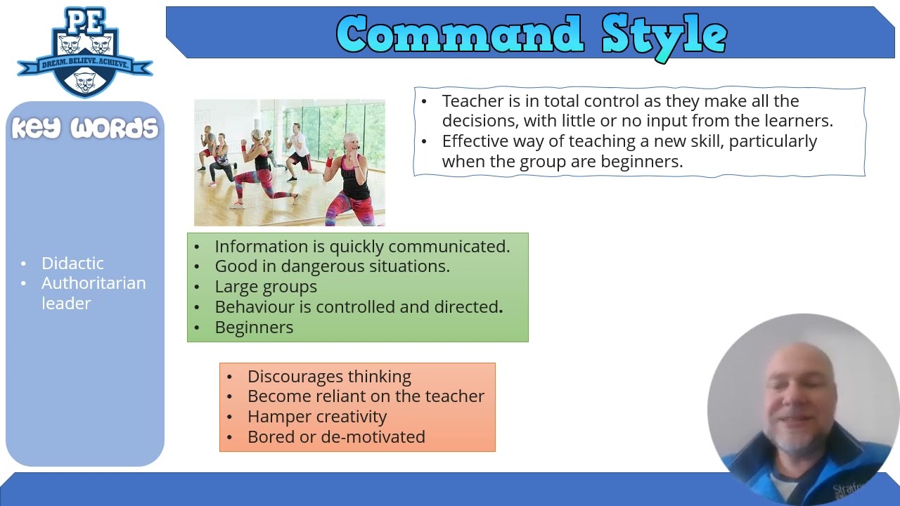 Teaching and Coaching Styles A-level PE Revision