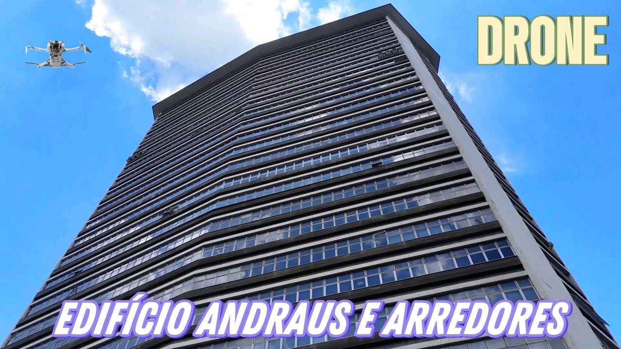 Drone mostra o histórico Edifício Andraus e arredores - Centro de São Paulo