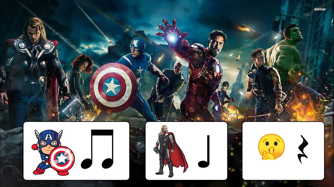 Avengers Rhythm Grid Play Along - Percussion (Crotchets and Quavers)