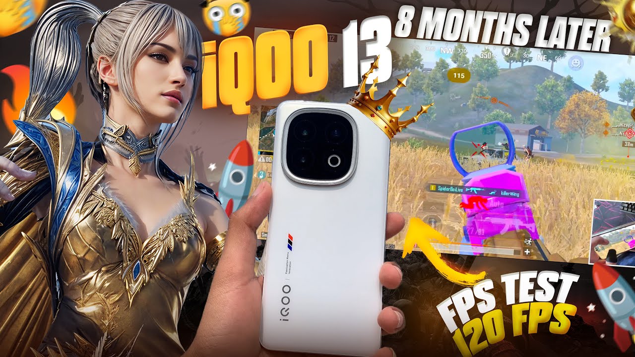 iQOO 13 5G BGMI 120 FPS TEST WITH FPS METER | IQOO 13 bgmi test AFTER 8 MONTH