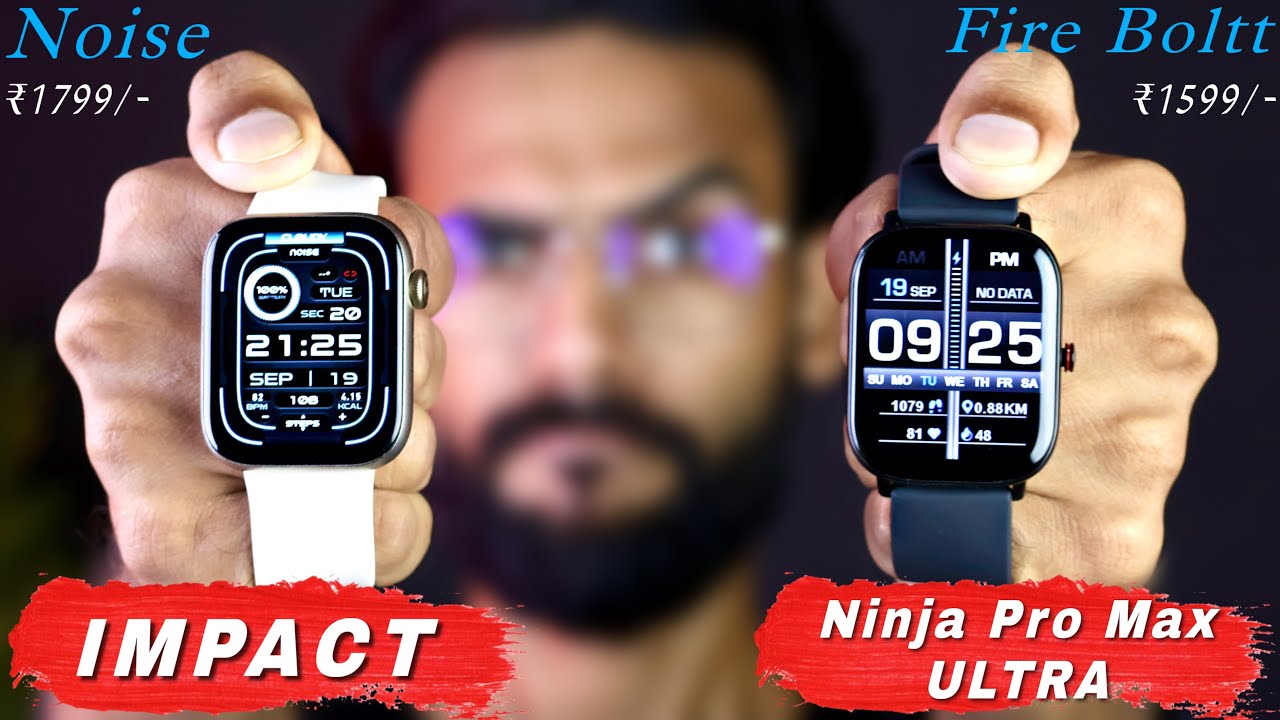 Fire Boltt Ninja Pro Max Ultra vs NoiseFit Impact COMPARISON ⚡️ Best Smartwatch Under 2000🔥