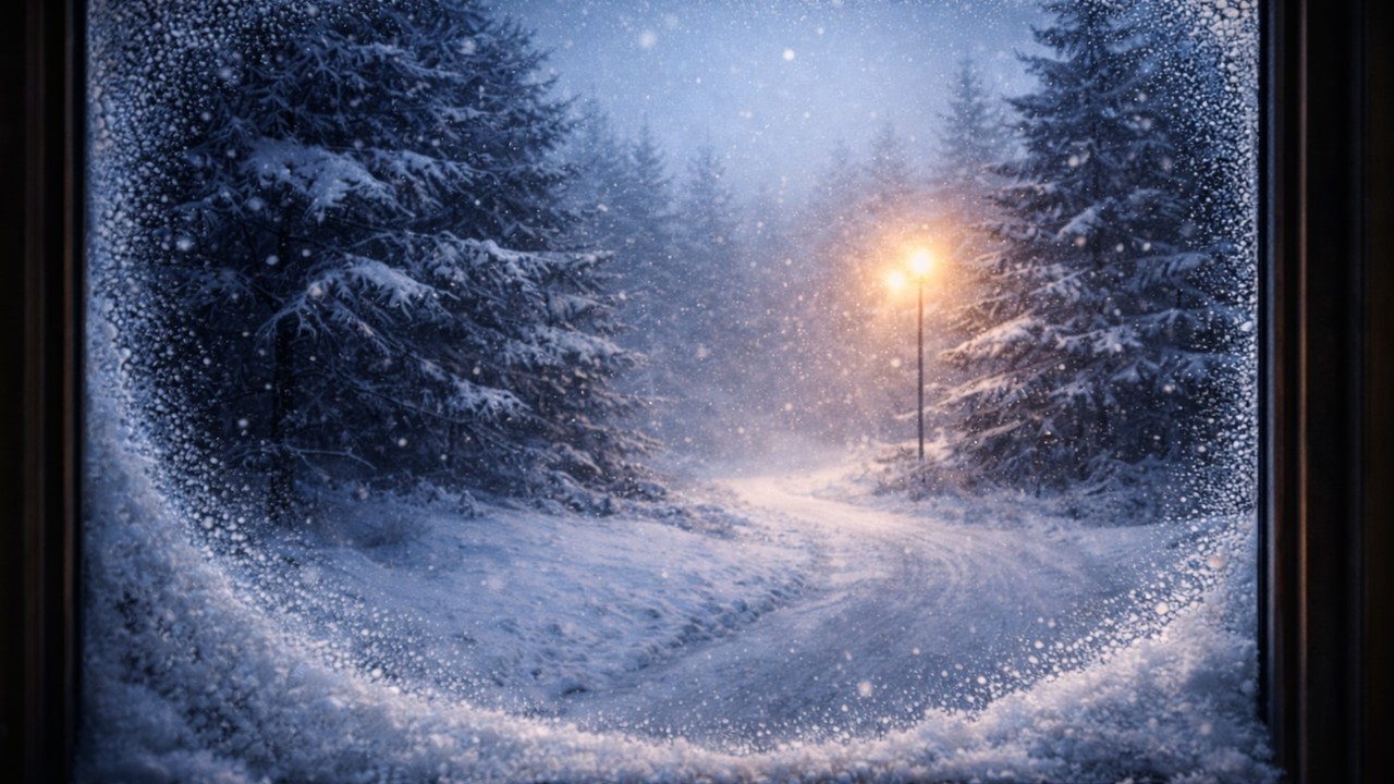 Pre-Sleep Ambient | 3 Minutes | Snow Outside Window