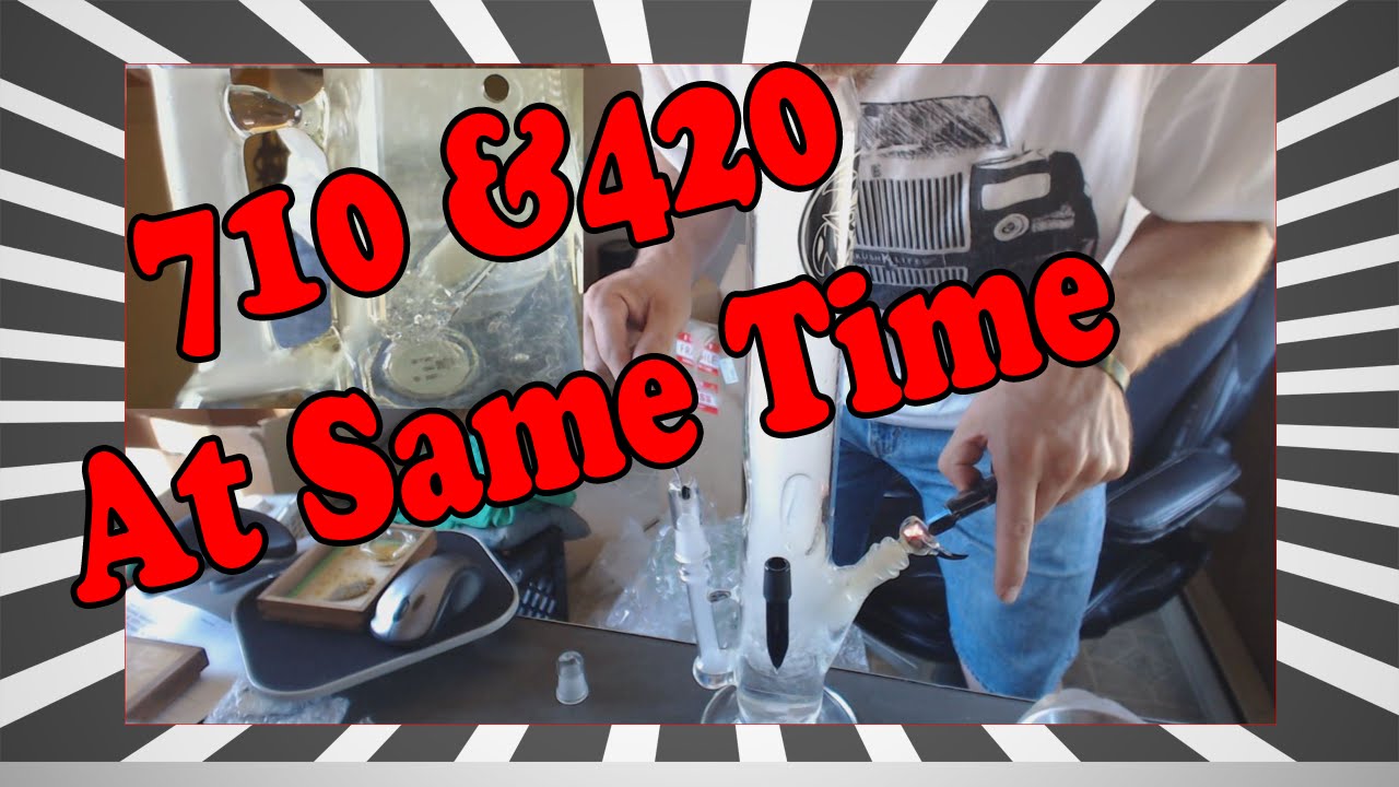 Dual Hits WEED AND DAB AT ONCE OTG Dually Glass bong UNBOXING