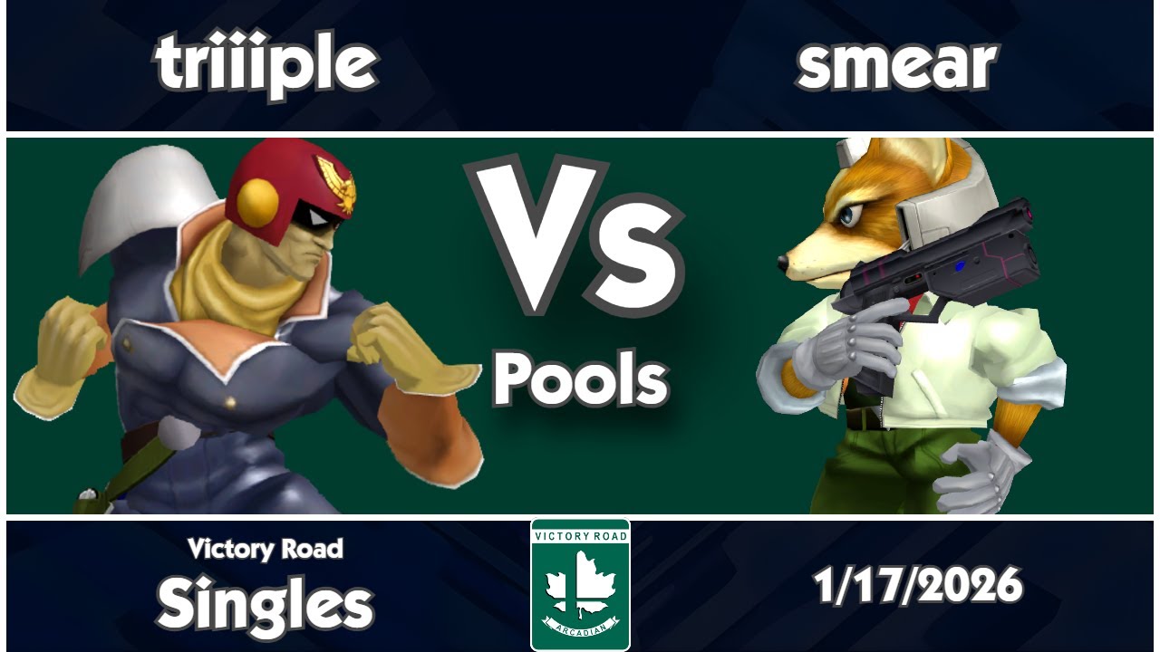Victory Road - triiiple (Falcon) vs smear (Fox) Melee Singles Pools