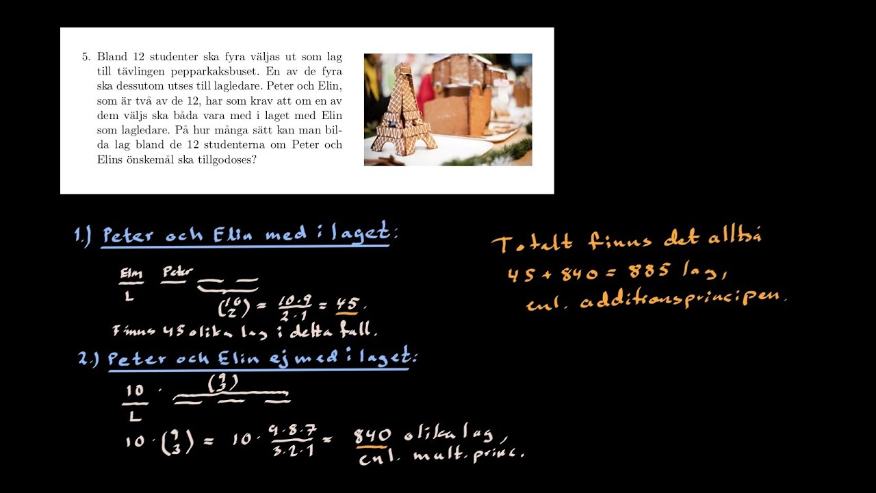 Tentamensgenomgång Diskret matematik för SVP (Kurs 725G93, Liu)