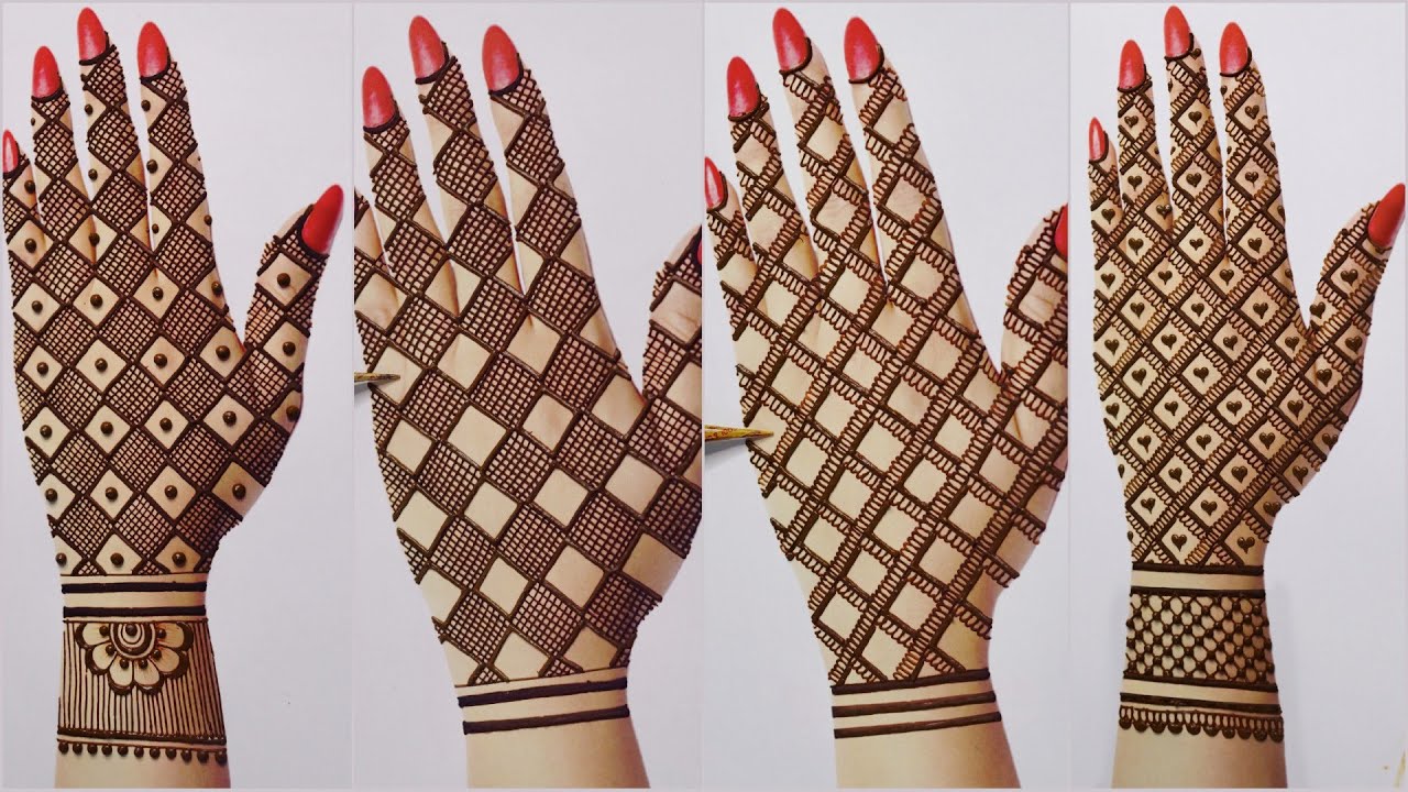 2 Beautiful Checks Mehndi design| Easy Simple Mehandi ka design|Mehandi|Mehndi designs|Henna| मेंहदी