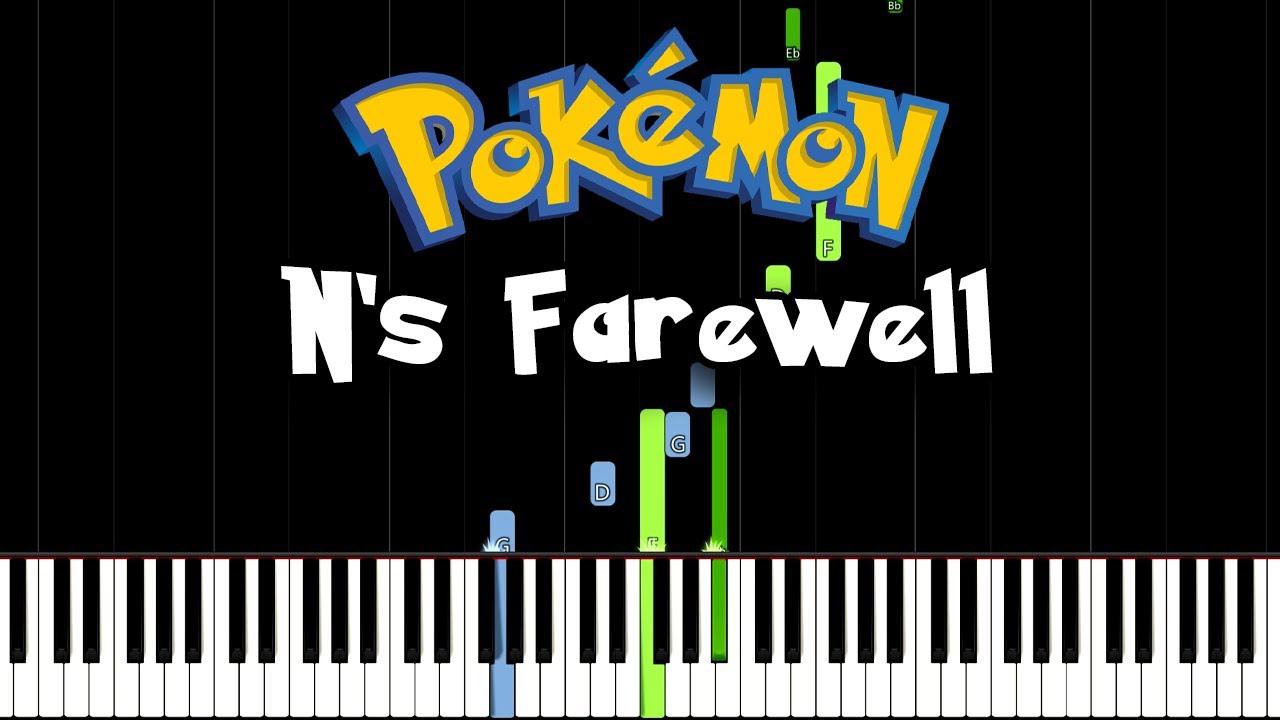 N's Farewell - Pok&eacute;mon Black & White (Piano Tutorial) [Synthesia]