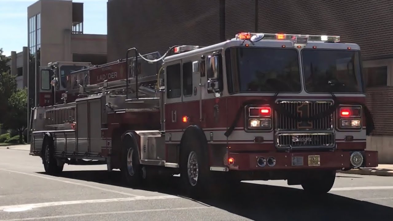 Reading Fire Department Brand New Ladder 1 & Engine 3 Responding 6/12/18