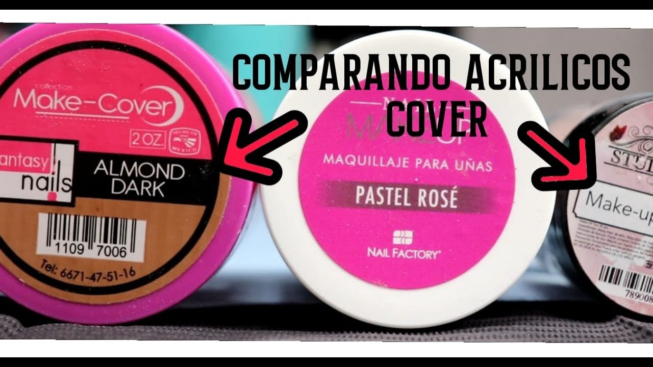 Comparando acrilicos cover.  (Nail factory, wapizima, mc, studio nails, fantasy nails, Acry love)
