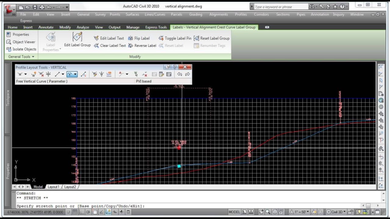 AutoCAD Civil 3D - Vertical Profile