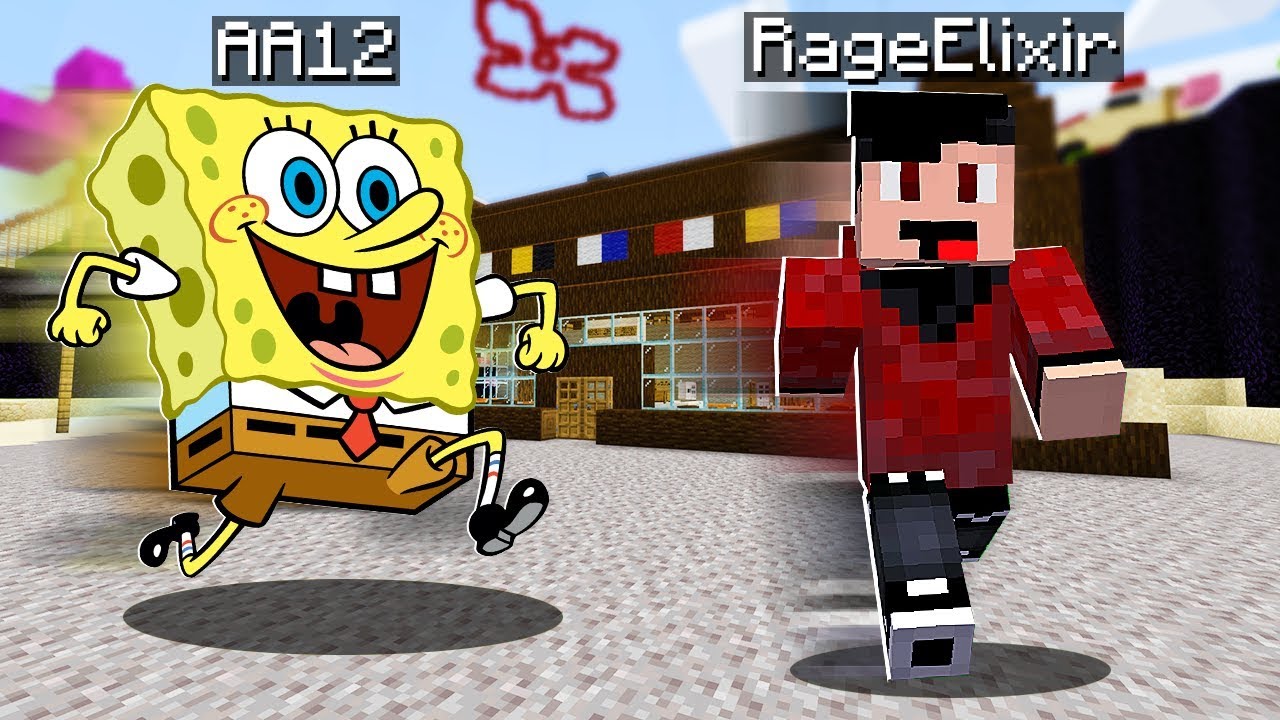 PRETENDING to be SPONGEBOB with MINECRAFT CHEATS! (Minecraft Trolling Prank)