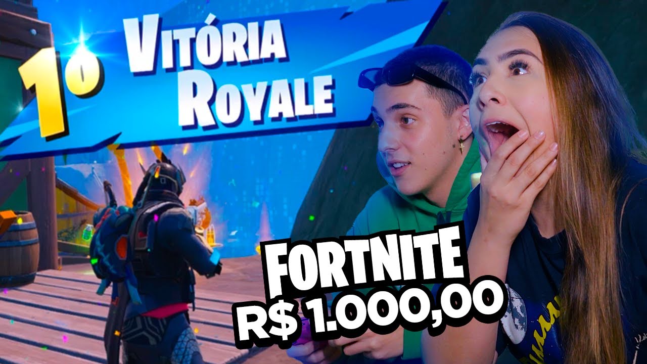 APOSTEI MIL REAIS COM MEU IRMÃO NO FORTNITE E ELE GANHOU!