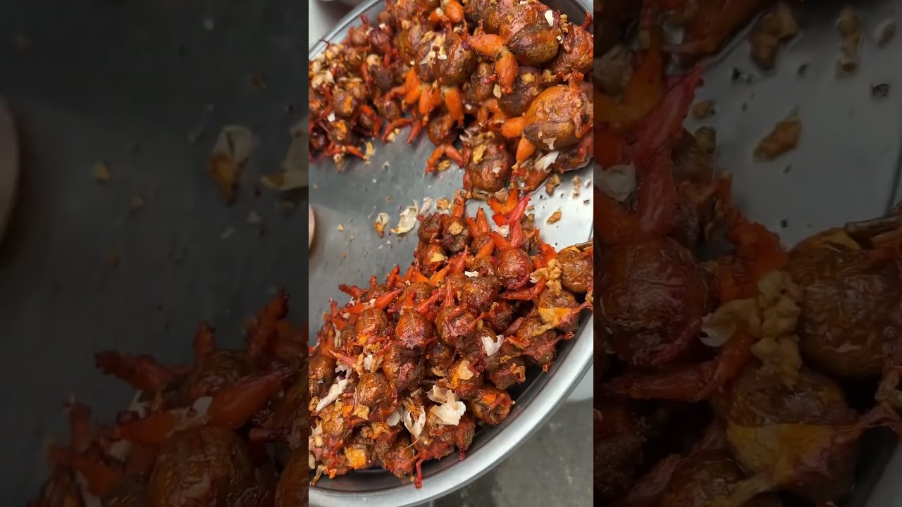Small frog Fried with Groceries - #asiafood #food #lunchtime #khmerfood