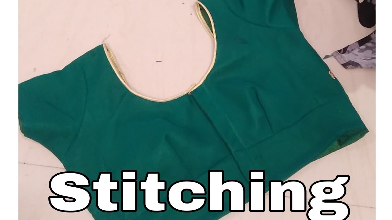 Easy way to stitch katori blouse 👍 || #blouse #stitching #stitch 