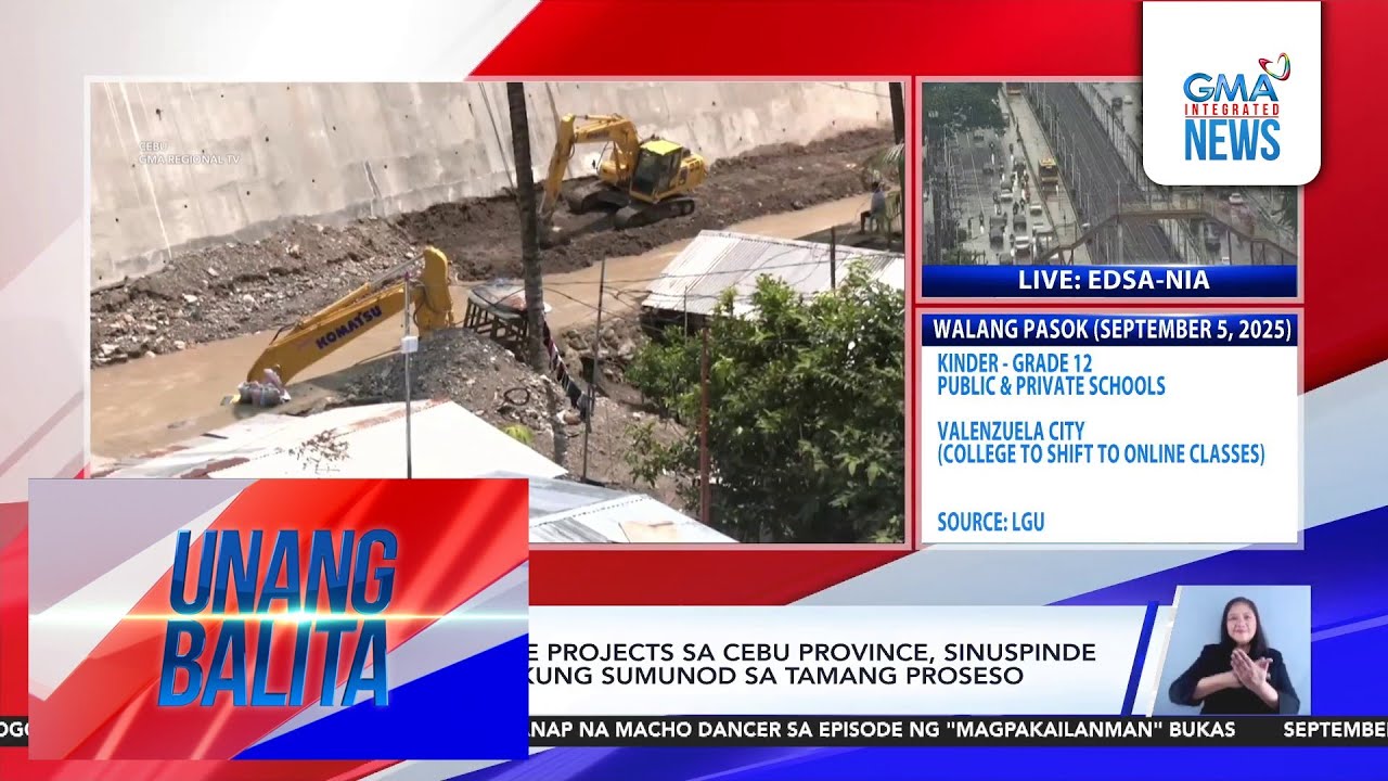 154 infrastructure projects sa Cebu Province, sinuspinde muna para suriin kung... | Unang Balita