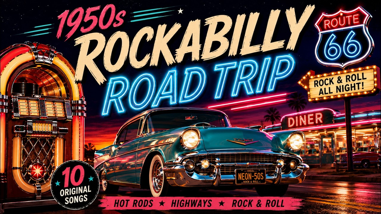 1950s Rockabilly Road Trip | Original Rock & Roll, Rockabilly & Vintage Jukebox Music
