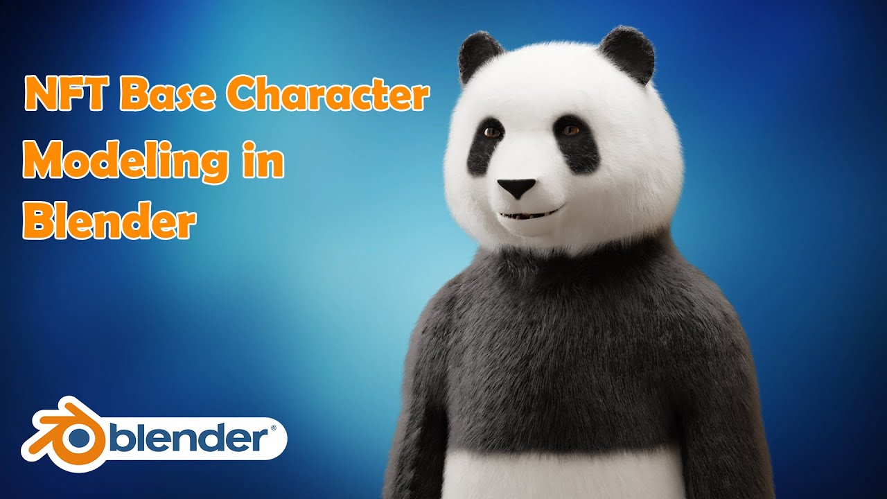 NFT Base Character (Panda) Modeling in Blender