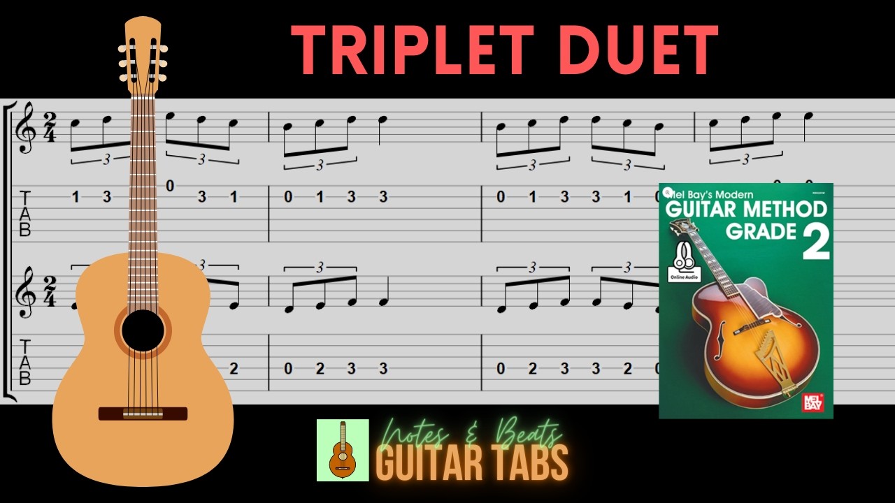 (12 of 82) Mel Bay Grade 2- Triplet Duet GUITAR TAB