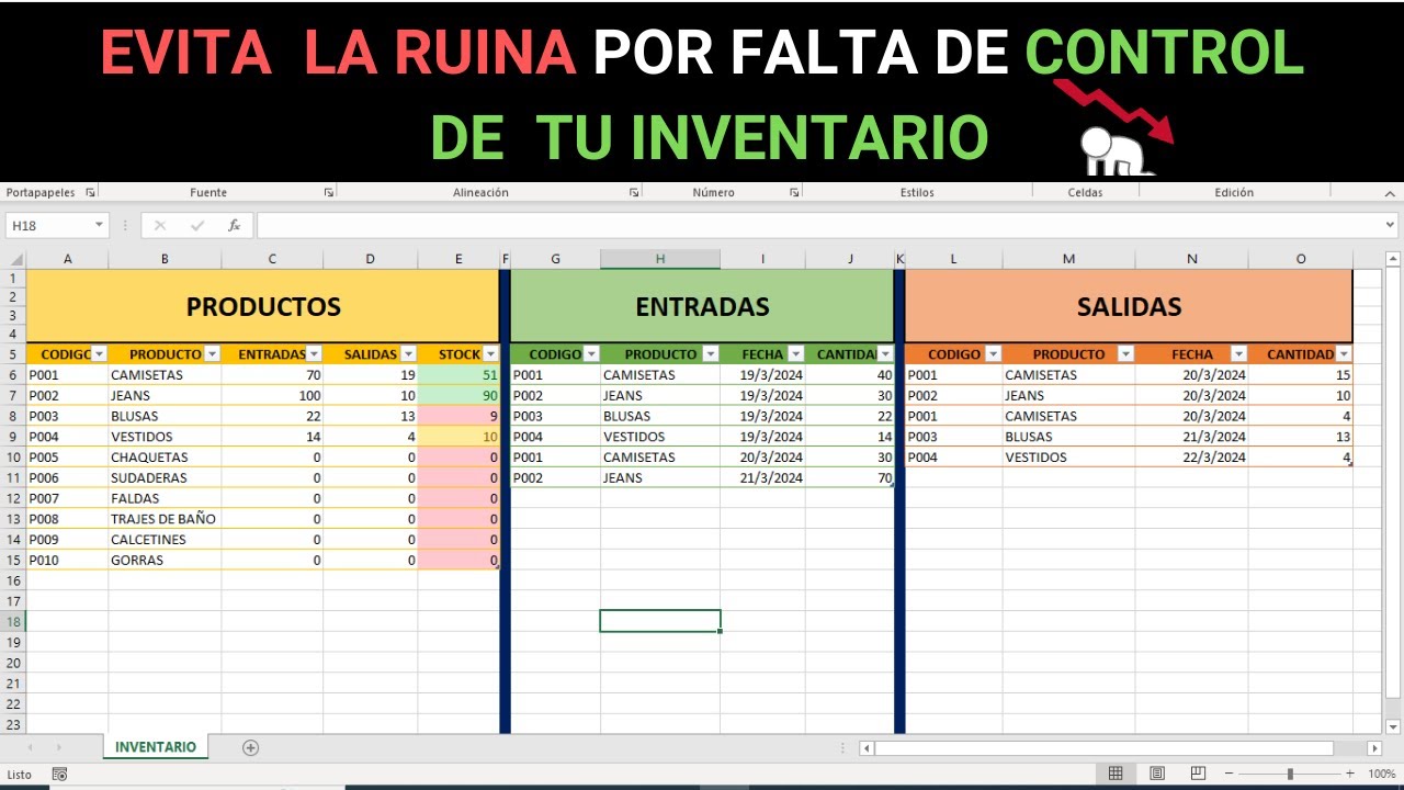 ✔️ Cómo Crear una Tabla de Control de Inventario de Entradas y Salidas en Excel | ACTUALIZADO 2026