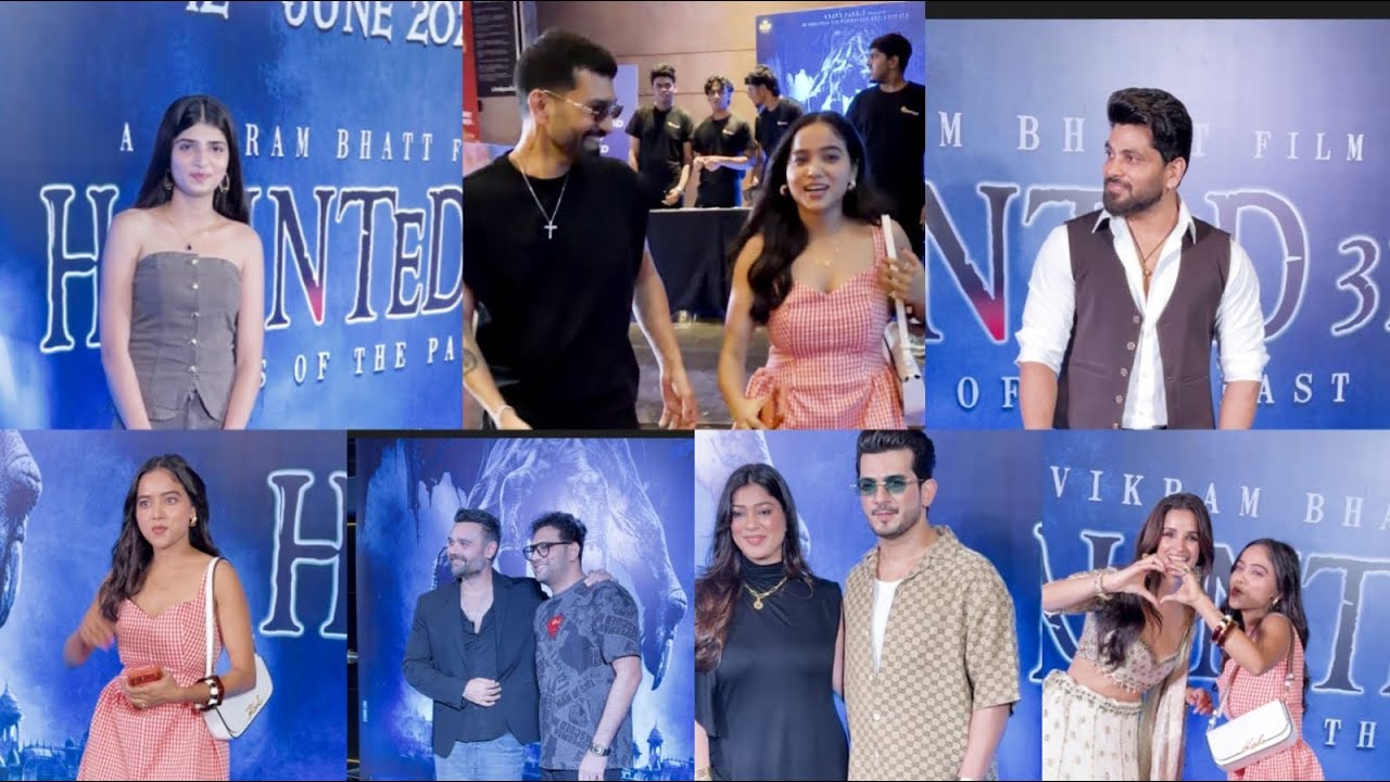 Chetna Pande Manisha Rani Shiv thakare Arjun Bijlani With Wife At Movie Screening in Mumbai