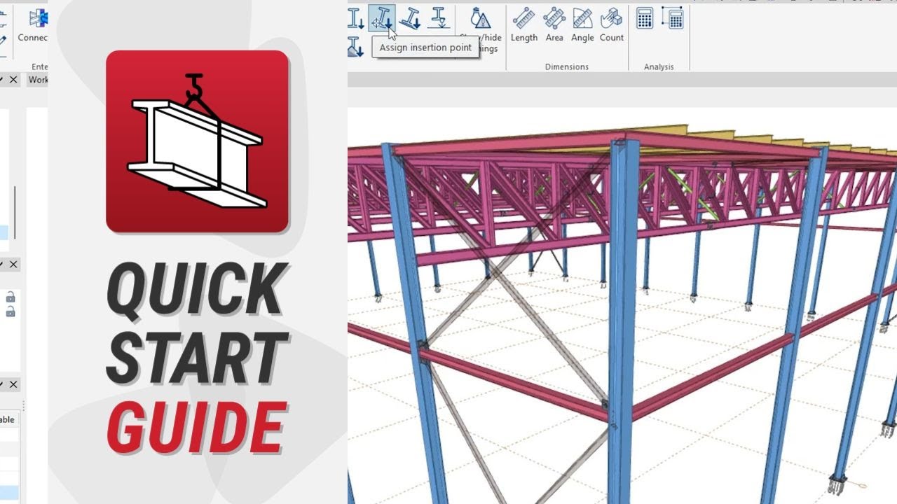 StruBIM Steel: assigning the section, material and insertion point