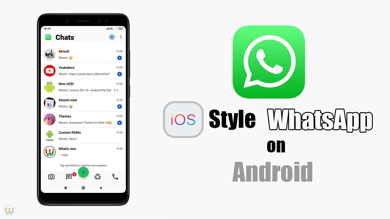 IOS 🍎Style WhatsApp On Any Android (2019)