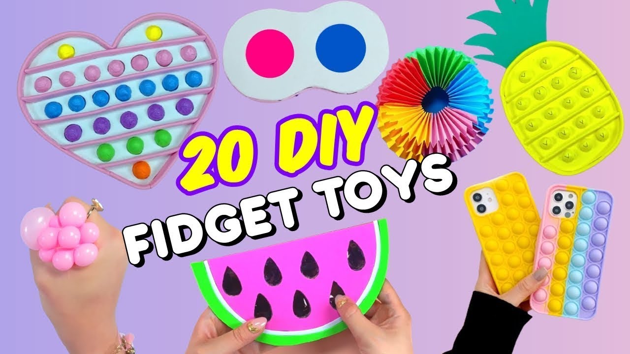20 DIY - FIDGET TOY IDEAS - Viral TIKTOK Fidget Toys - Funny POP ITs and more..