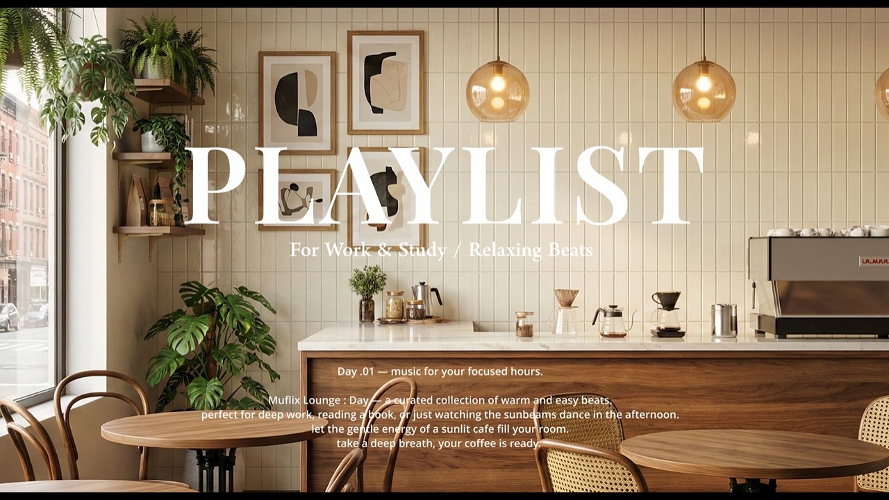 [Playlist] 햇살 가득한 카페에서 작업하는 기분 ☕ | 집중할 때 듣는 편안한 음악