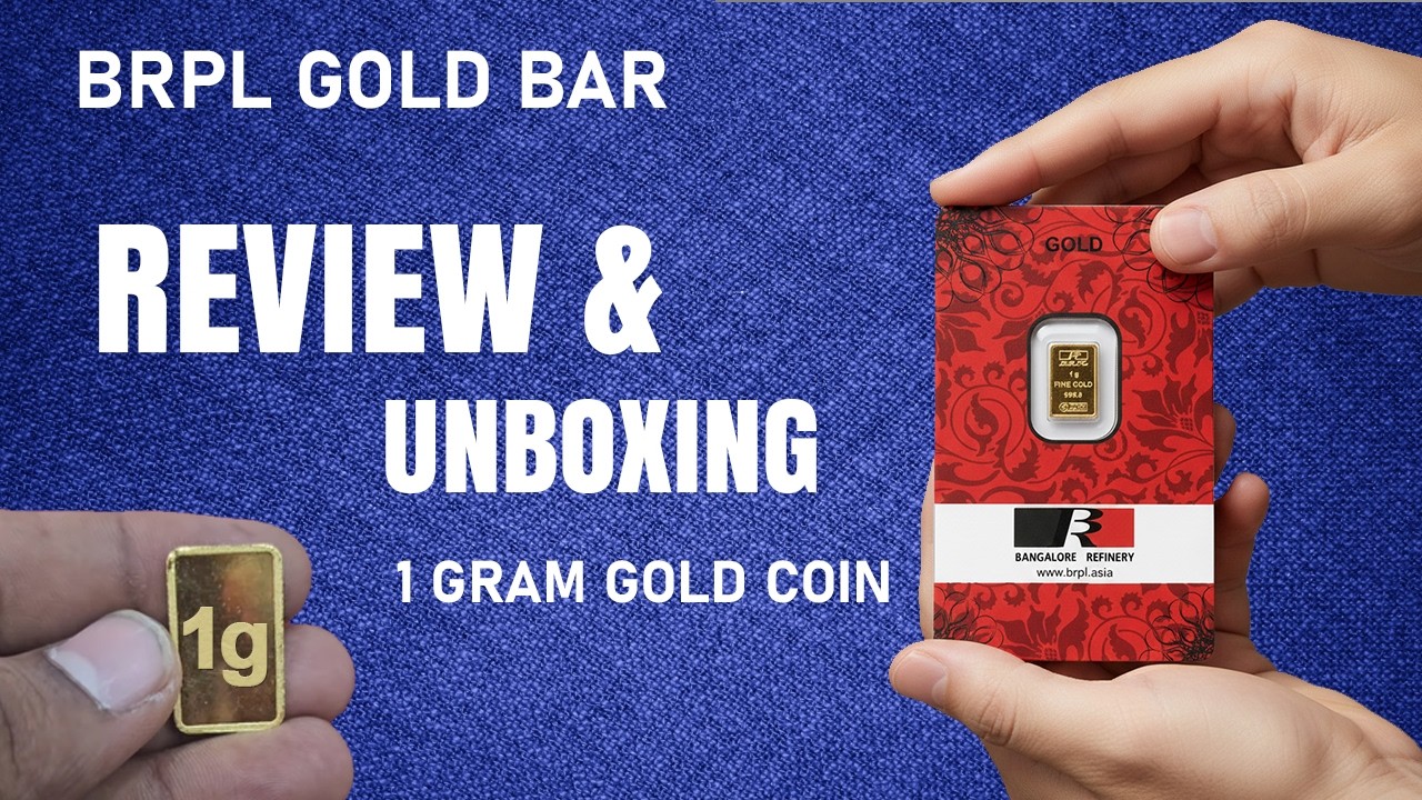 1 gram gold coin brpl | BRPL 1gm pure 24K Gold Bar Coin Unbox & Review | Bangalore Refinery Gold