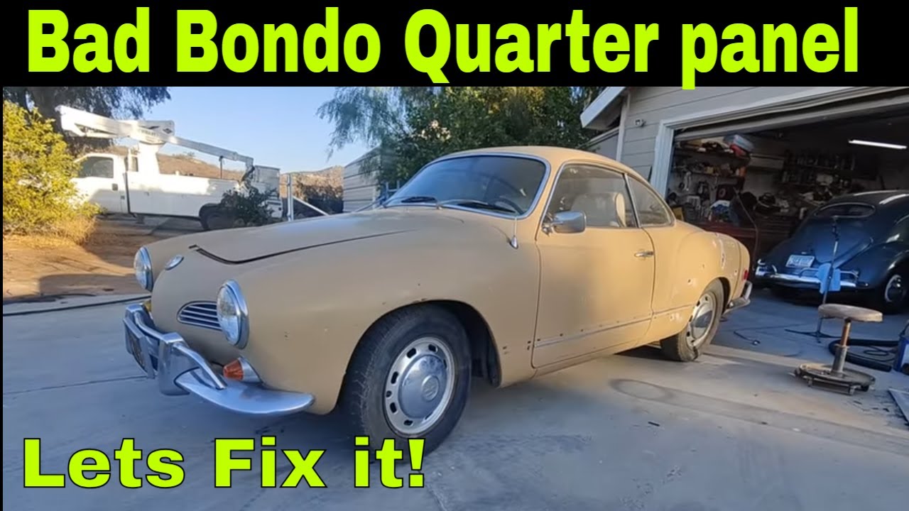 1968 Karmann Ghia Restoration &ndash; Fixing Bad Bondo Work | Straightening Metal the Right Way